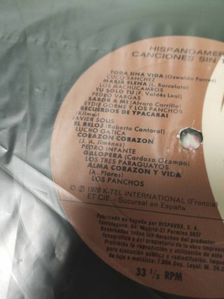 Vinilo Hispanoamérica Canciones sin tiempo
