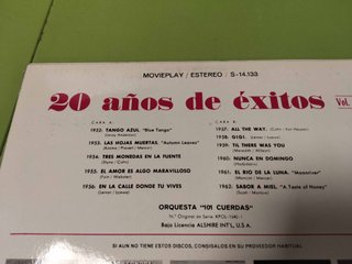 Vinilo 20 Años de Éxitos Vol. 1 (1973)