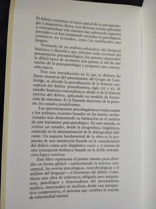 Delirio Historia, Clínica, Metateoría