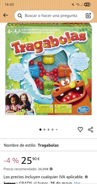 Tragabolas Juego Infantil Hasbro