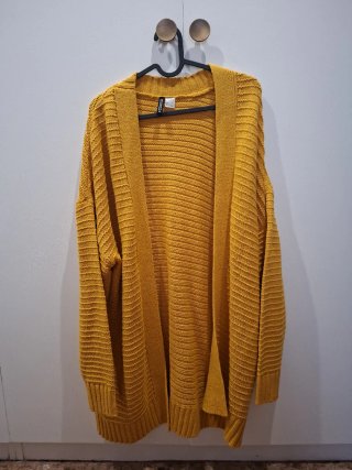 Chaqueta de punto H&M amarilla Talla M