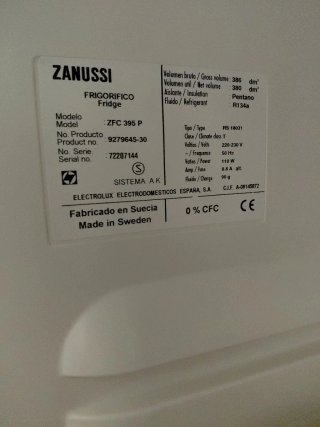 Frigorífico Zanussi