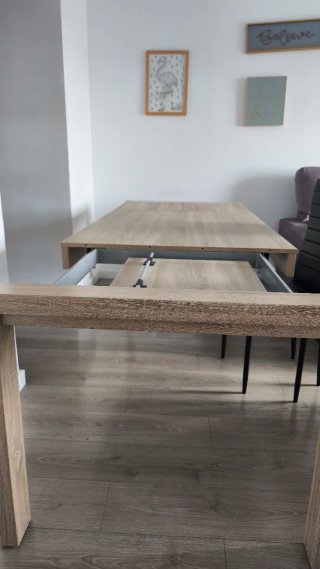 Mesa comedor madera 90x130 extensible hasta 230