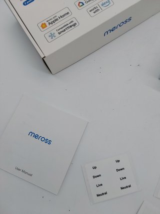 Interruttore per tende Alexa Meross, interruttore per persiane LED intelligenti WiFi, compatibile con Apple HomeKit Siri, Alexa e