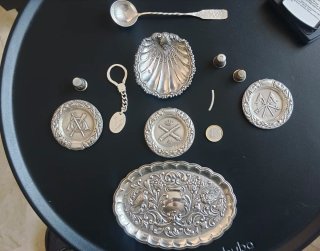 Grande lotto di Argento Sterling: Ciondolo e ditali