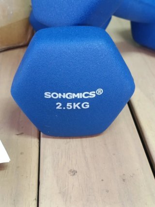 SONGMICS SYL65BU Pack de mancuernas de 2,5 kg Azul
