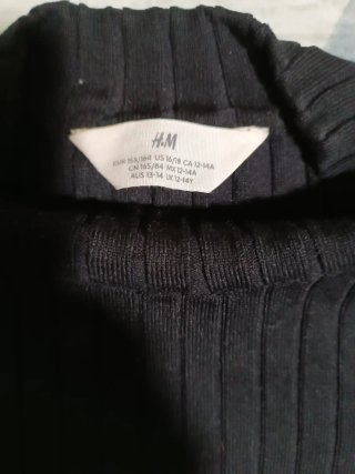 Jersey niña Zara canalé negro