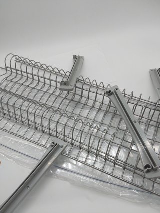 Emuca - Escurreplatos per moduli alti Suprastar, Sgocciolatore per Piatti e Bicchieri per Mobili da Cucina, modulo 900mm, Acciaio, Pi