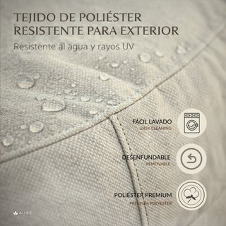 Puff XXL da Giardino Beige