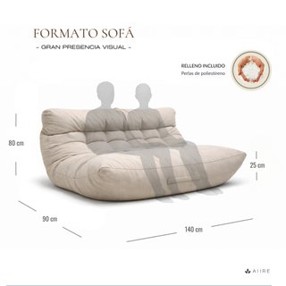 Puff XXL da Giardino Beige
