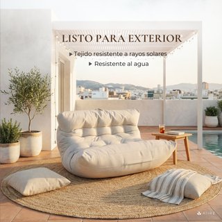 Puff XXL da Giardino Beige
