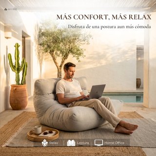 Puff XXL da Giardino Beige