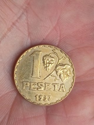 1 Peseta 1937 Moneda Antigua