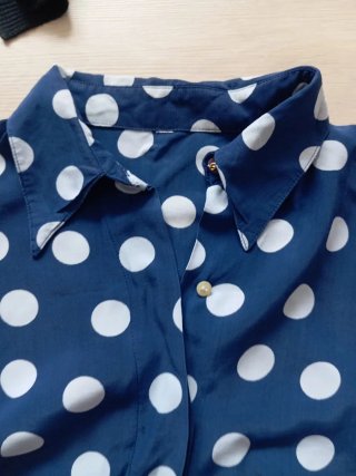 Conjunto Verano Mujer Blusa Lunares y Pantalón Bla