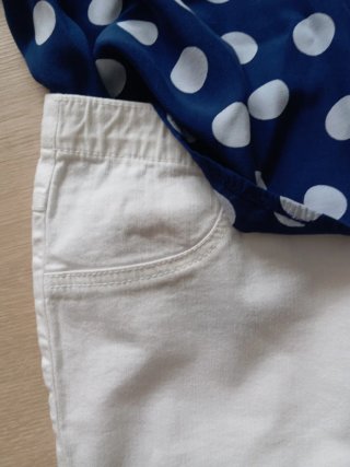 Conjunto Verano Mujer Blusa Lunares y Pantalón Bla
