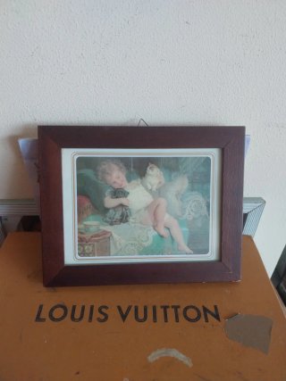 Quadro decorativo con cornice in legno