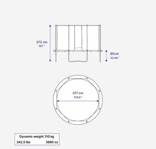 Cama elástica octogonal con red de seguridad