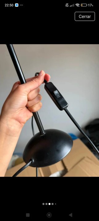 Lámpara de mesa roja y negra con bombilla incluida
