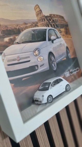 Quadro Fiat 500 25x25cm