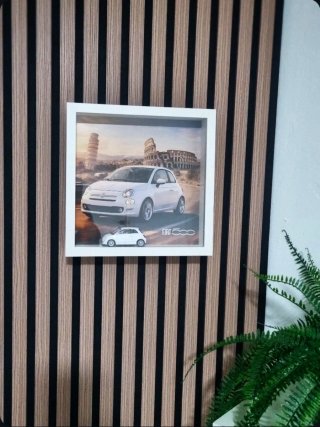 Quadro Fiat 500 25x25cm