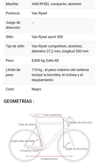 Bicicleta carretera van risel montaje shimano 105