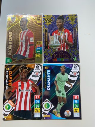 Lote 4 Cromos Nico Williams Adrenalyn Panini