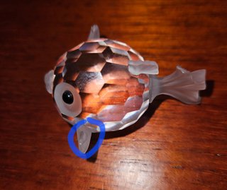 Pesce palla Swarovski marchiato