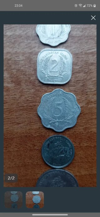 Lote monedas Hong Kong, Caribe, Chile y Corea