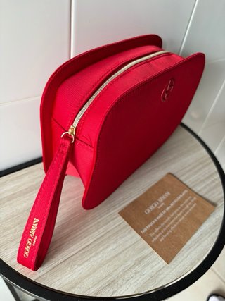 Borsa da toilette Giorgio Armani Rosso