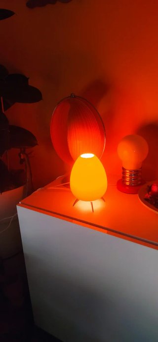 Lámpara Sputnik Cristal Naranja