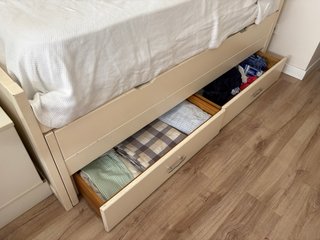 Cama nido beige con cajones