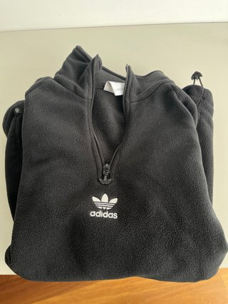 Sudadera Adidas Negra Media Cremallera
