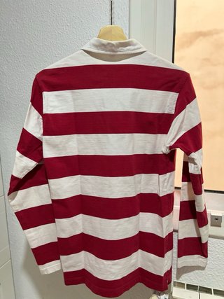 Polo Burberry Rayas Rojo/Blanco Talla S