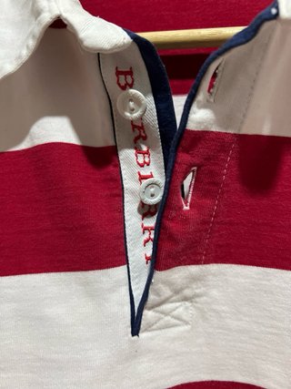 Polo Burberry Rayas Rojo/Blanco Talla S