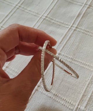 Aros de plata con brillantitos sin estrenar