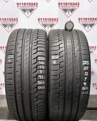 225 45 17 Y CONTINENTAL RUEDA AL 90% VIDA UTIL