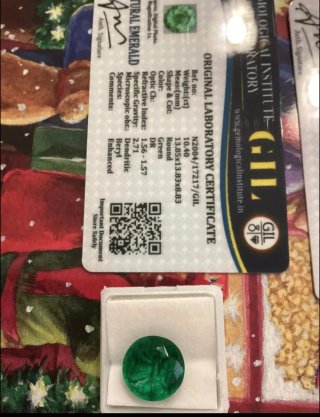 2 Smeraldi ct 10,40 e 9,74  certificazione GIL