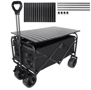 Carrito Plegable con Mesa Negra de aluminio. NUEVO