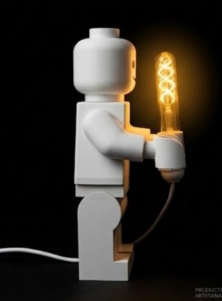 Lámpara Homabrick Lego Blanca