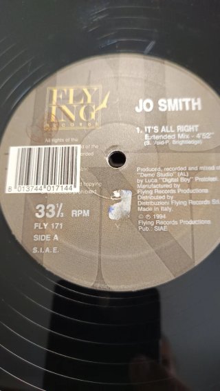 Vinilo Jo Smith – It's All Right 12" Maxi (1994)