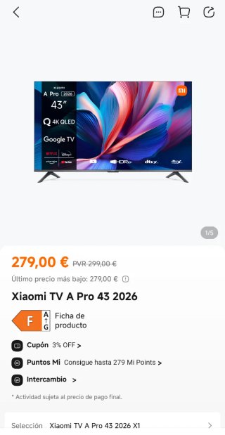 Xiaomi TV A Pro 43" 2026