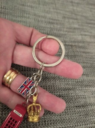 Llavero Londres: Cabina, Corona y Bandera