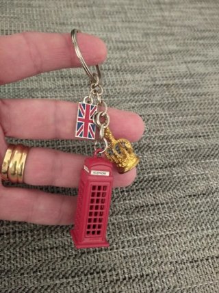 Llavero Londres: Cabina, Corona y Bandera