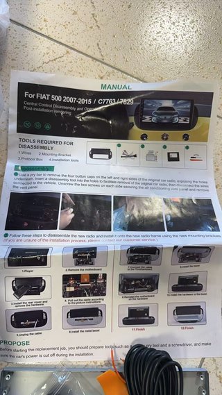 Radio Pantalla 9 Fiat 500 (2007-2015)