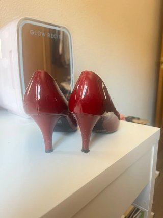 Zapatos de tacón rojos talla 38