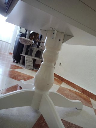 Mesa comedor extensible blanca