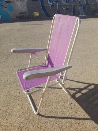 Sedia da Spiaggia Pieghevole Viola