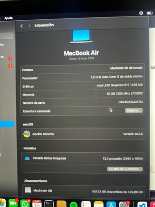 MacBook Air 2018 16GB RAM 512GB SSD