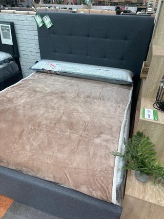 Cama 135cm Tela Gris