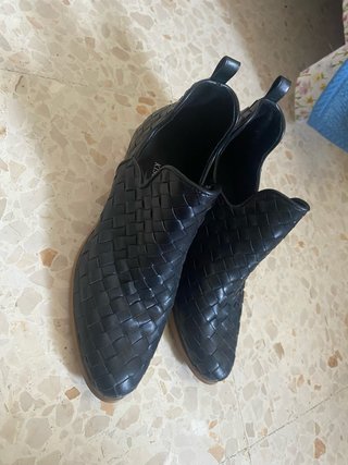 Botines negros tejidos mujer